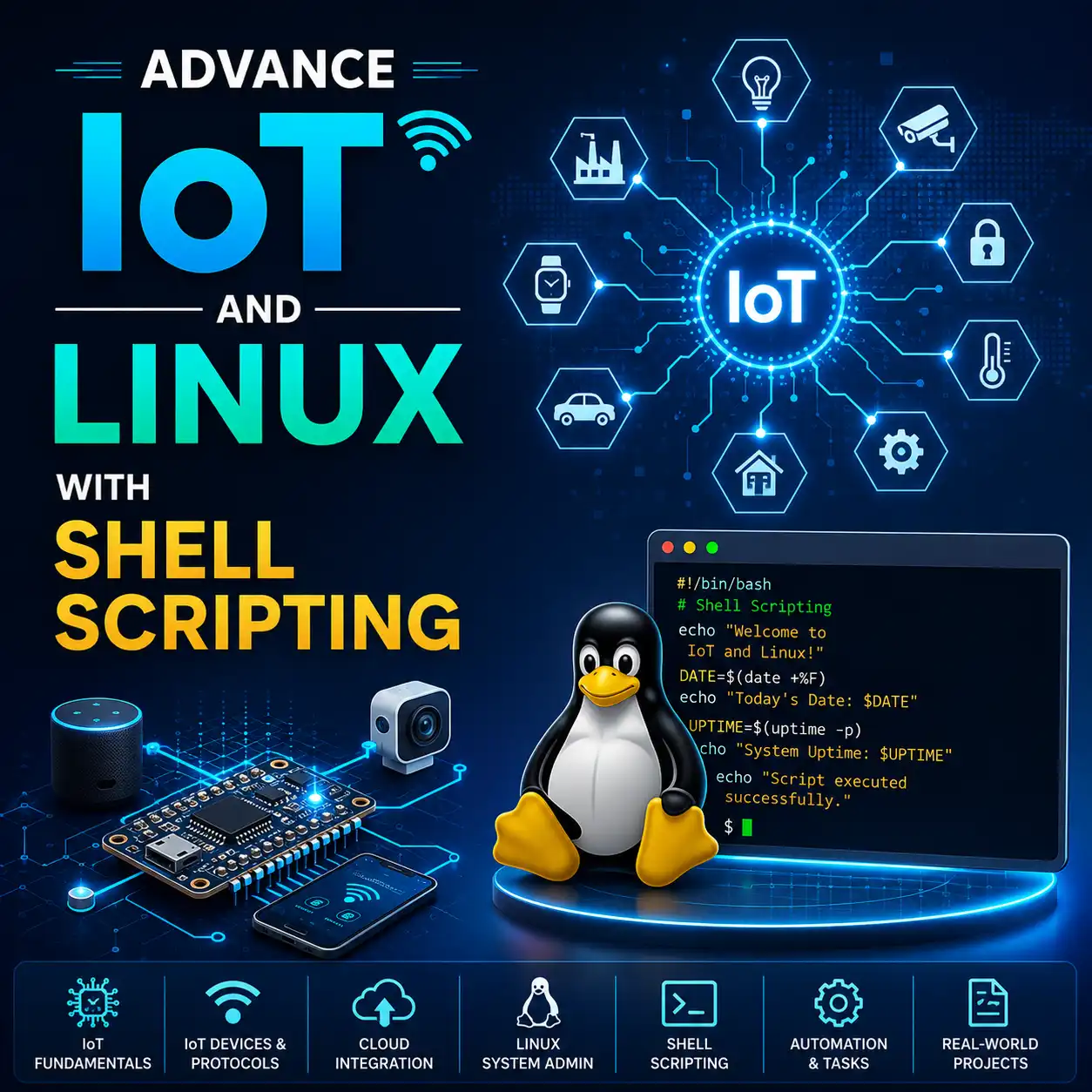 Advance IoT and Linux with Shell Scripting